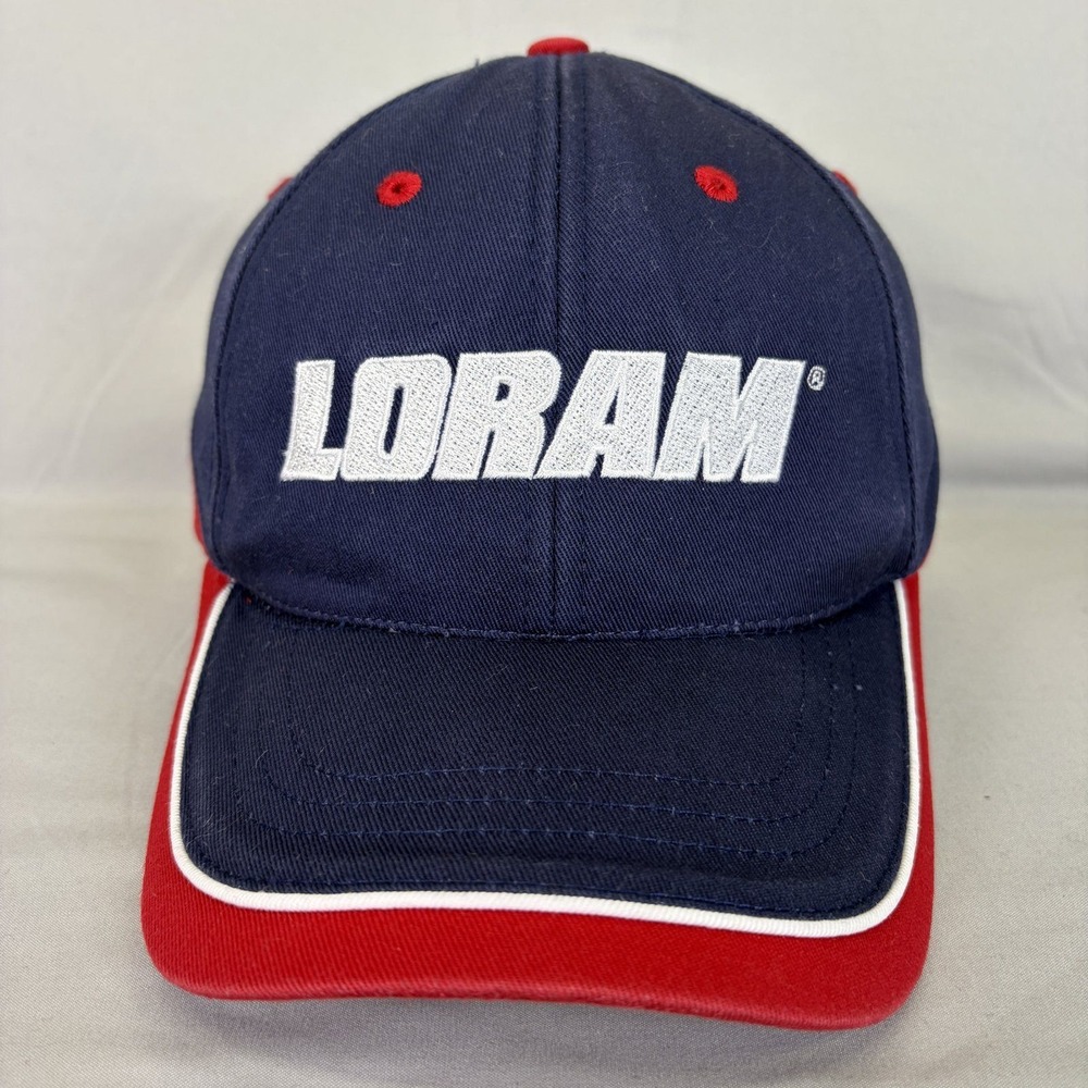 Graffiti Loram Baseball Cap Mens OSFA Blue Red Corporate Logo Rail Maintenance